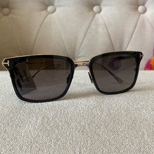 Tom Ford Sunglasses with Black Frames and Gold Details